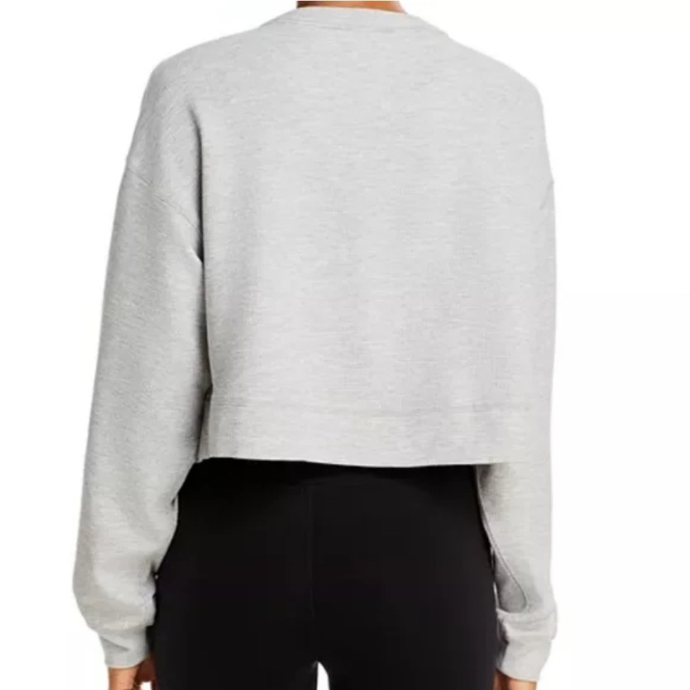 Alo Yoga AloLux SoHo Oversized Crop Henley Long Sleeve in Birch White, size M/L - Picture 15 of 15